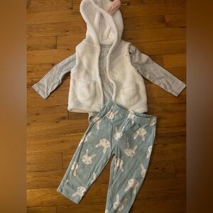 Carter's Blue and White Bunny Matching Set